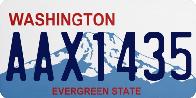 WA license plate AAX1435