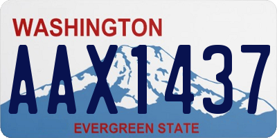WA license plate AAX1437