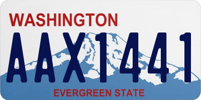 WA license plate AAX1441