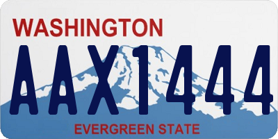 WA license plate AAX1444