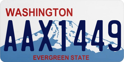 WA license plate AAX1449