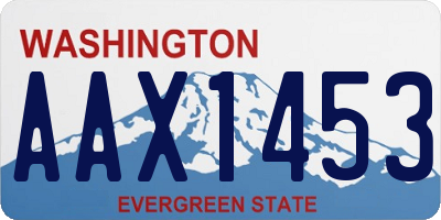 WA license plate AAX1453