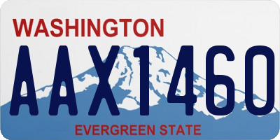 WA license plate AAX1460
