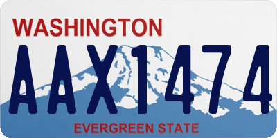 WA license plate AAX1474
