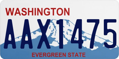 WA license plate AAX1475