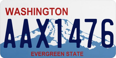 WA license plate AAX1476