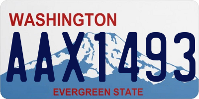 WA license plate AAX1493