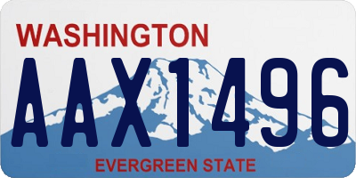 WA license plate AAX1496