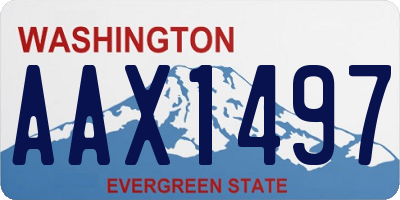 WA license plate AAX1497
