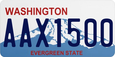 WA license plate AAX1500