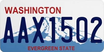 WA license plate AAX1502