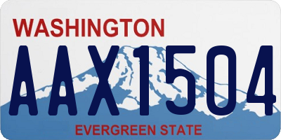 WA license plate AAX1504