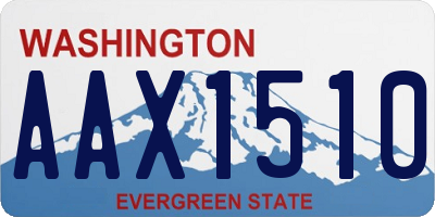 WA license plate AAX1510
