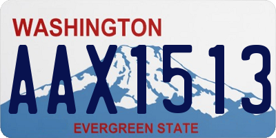 WA license plate AAX1513