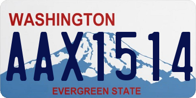 WA license plate AAX1514