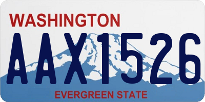 WA license plate AAX1526