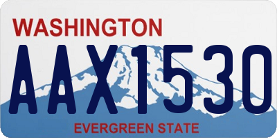 WA license plate AAX1530