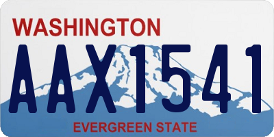 WA license plate AAX1541