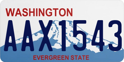 WA license plate AAX1543