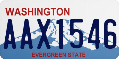 WA license plate AAX1546