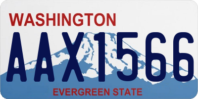 WA license plate AAX1566