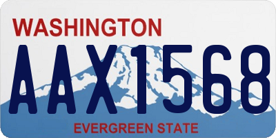 WA license plate AAX1568
