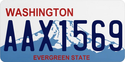 WA license plate AAX1569