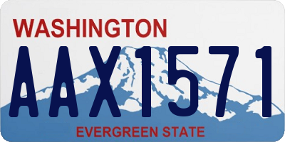 WA license plate AAX1571