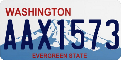 WA license plate AAX1573