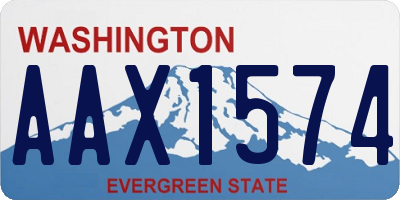 WA license plate AAX1574