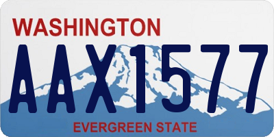 WA license plate AAX1577