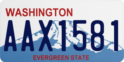 WA license plate AAX1581