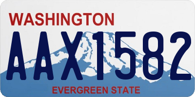 WA license plate AAX1582