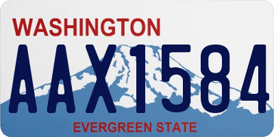 WA license plate AAX1584