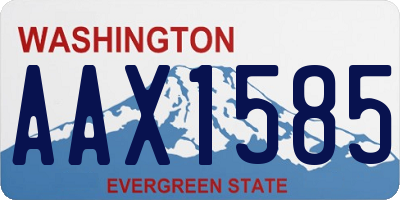 WA license plate AAX1585