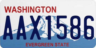 WA license plate AAX1586