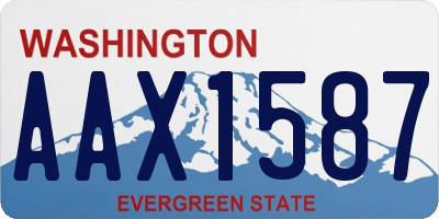 WA license plate AAX1587