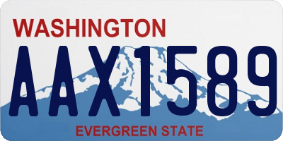WA license plate AAX1589