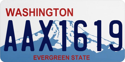 WA license plate AAX1619