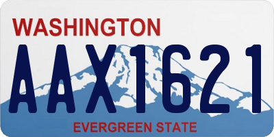 WA license plate AAX1621