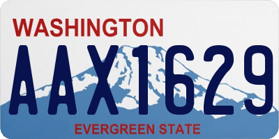 WA license plate AAX1629