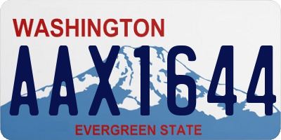 WA license plate AAX1644