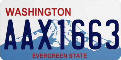WA license plate AAX1663