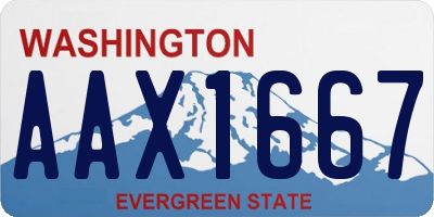 WA license plate AAX1667