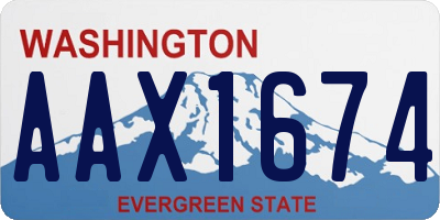 WA license plate AAX1674