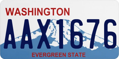 WA license plate AAX1676
