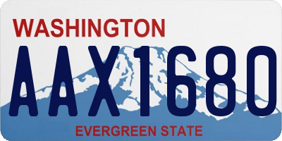 WA license plate AAX1680