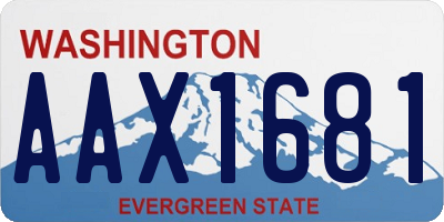 WA license plate AAX1681