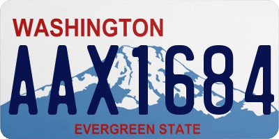 WA license plate AAX1684