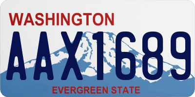 WA license plate AAX1689
